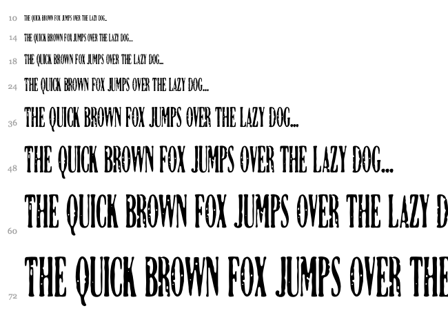 DCC Manifest font waterfall